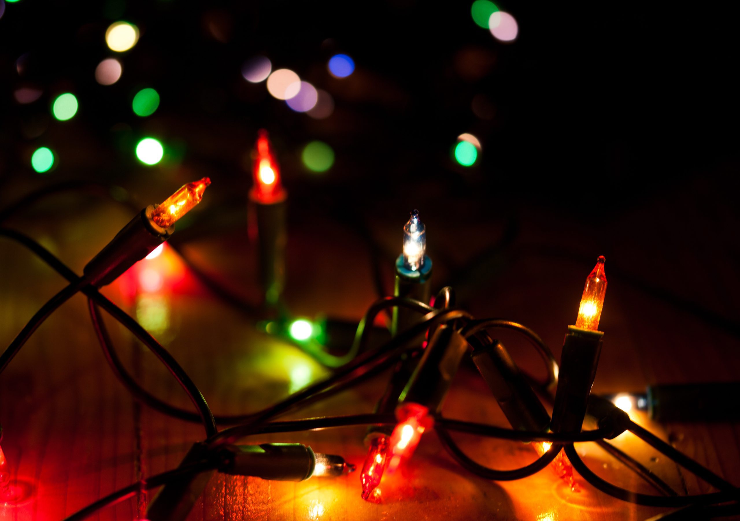 colorful christmas lights