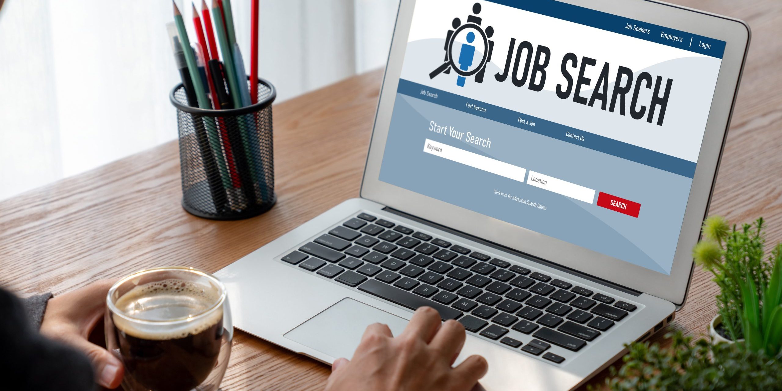 Online job search on modish website for worker to search for job opportunities on the recruitment internet network